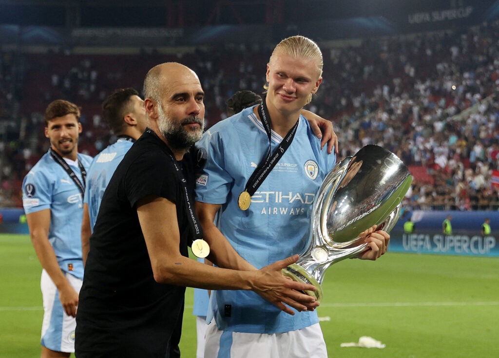 Erling Haaland og Pep Guardiola vinder UEFA-priser