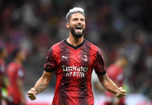 Olivier Giroud scorede to mål for AC Milan mod Torino.