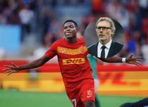 Lyon-træner Laurent Blanc regner med at have Ernest Nuamah med mod PSG.