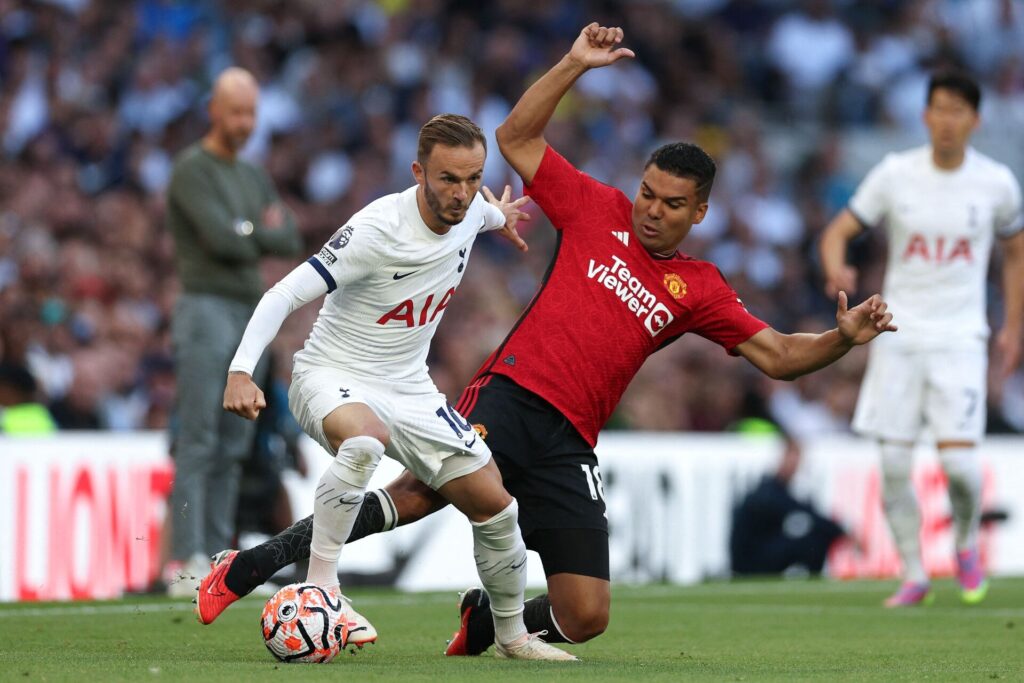 Mål og highlights fra kampen i Premier League mellem Tottenham og Manchester United.