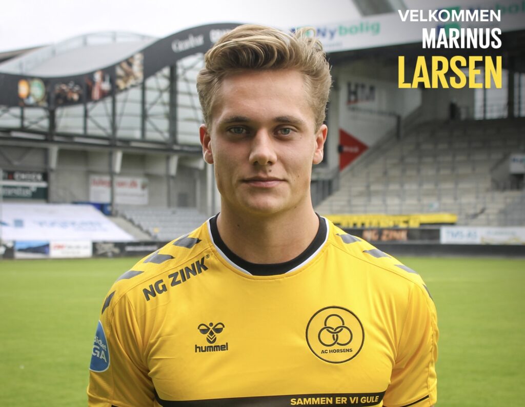 NordicBet Liga-klubben AC Horsens har nu selv offentliggjort unge Marinus Larsen som ny spiller i klubben. Han kommer fra Brøndby.