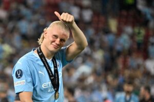 Erling Haaland er årets spiller i Premier League.