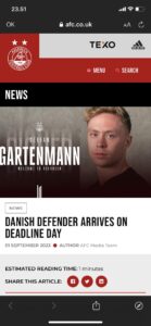 Aberdeen præsenterer forkert spiller.