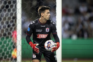 Jesper Hansen var igen tilbage i AGF-målet, og han takkede fansene for den flotte opbakning.