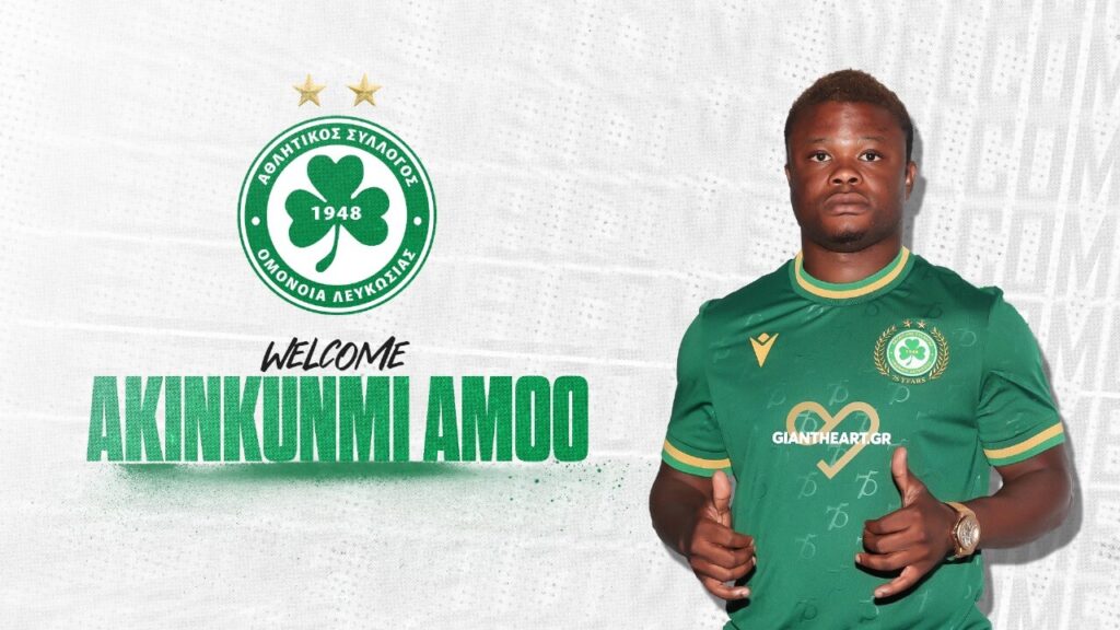 Akinkunmi Amoo er blevet solgt fra FCK til Omonia Nicosia.