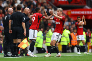 United-fansene var ikke tilfredse med udskiftningen af Højlund.