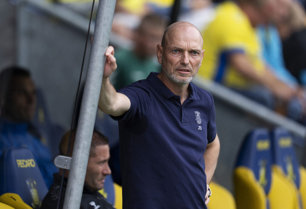 Brøndby IF's cheftræner, Jesper Sørensen, ser gode ting i klubbens nyindkøbte back, Sean Klaiber.