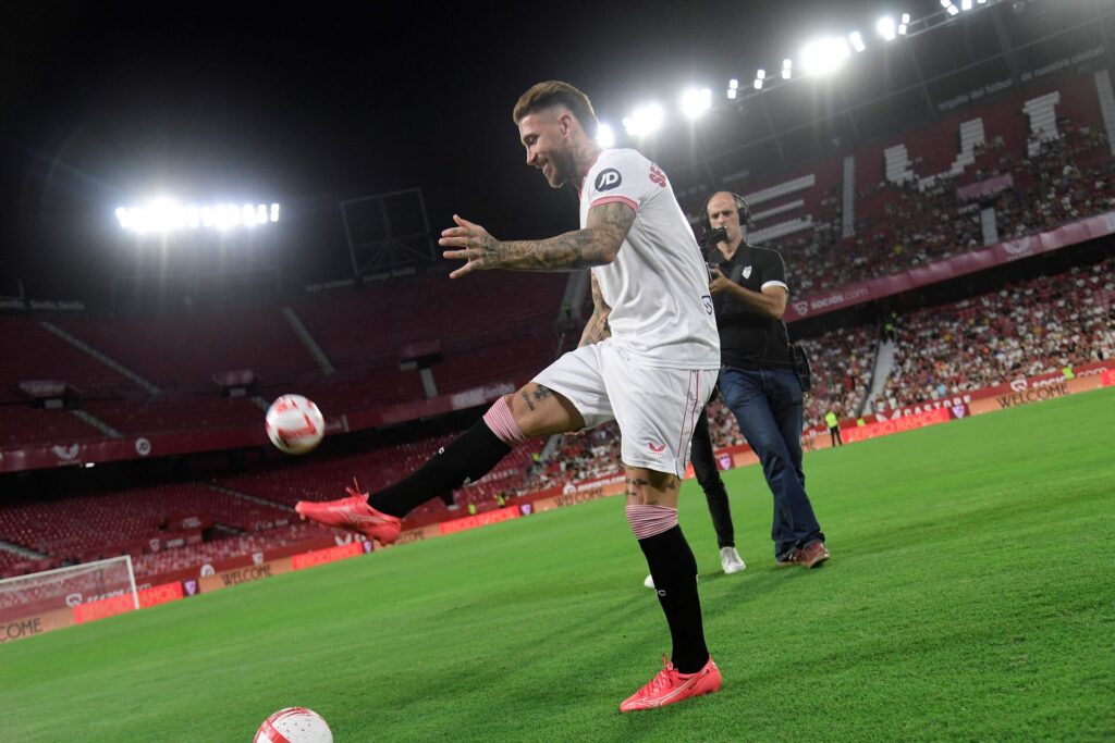 Sergio Ramos gjorde søndag comeback for Sevilla.