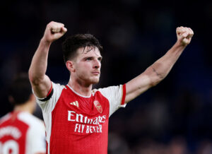 Declan Rice sætter ord på Arsenals comeback mod Chelsea lørdag aften.