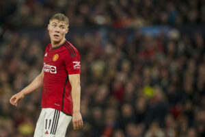 Rasmus Højlund imod sin tidligere klub, FCK.