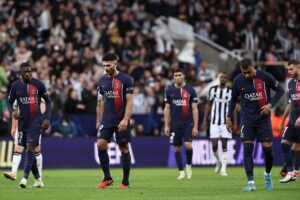 Paris Saint-Germain-spillerne fik sig en røvfuld mod Newcastle i Champions League.