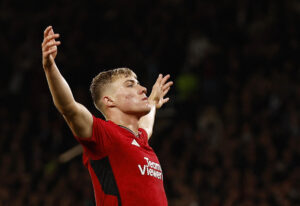 Rasmus Højlund scorede to gange for Manchester United i Champions League mod Galatasaray.