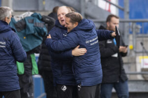 Rasmus Bertelsen og Thomas Thomasberg mødes som cheftrænere i Superligaen.