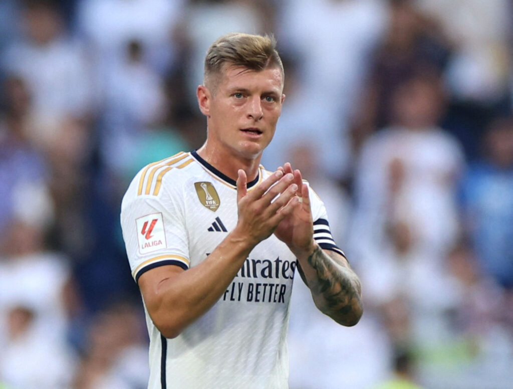 Toni Kroos i aktion for Real Madrid i LaLiga.