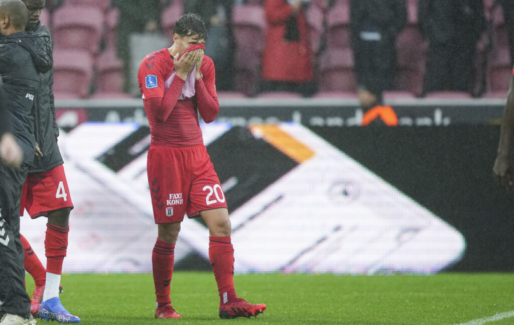 Zach Duncan kom på måltavlen for AGF i en testkamp mod Holstein Kiel.