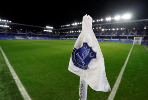 Et hjørneflag på Goodison Park i Everton