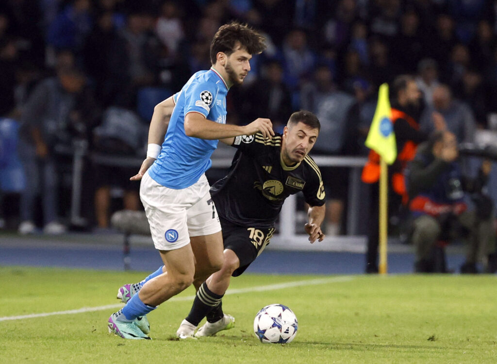 Her kan du se højdepunkterne fra Champions League-kampen mellem Napoli og Union Berlin.