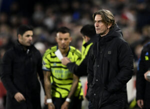 Thomas Frank er ærgerlig over nederlaget mod Arsenal.