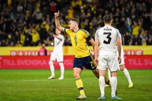 Viktor Claesson spillede en stor rolle i Sveriges sejr over Estland.