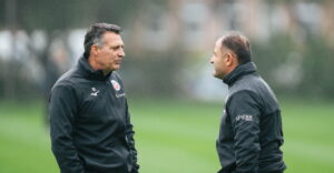 Hansa Rostock fyrer cheftræner Alois Schwartz.