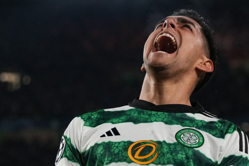 Luis Palma fejrer en scoring i Europa League for Celtic, da de mødte Feyenoord.