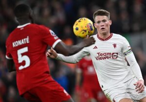 Scott McTominay var for første gang Manchester United-anfører i Premier League.