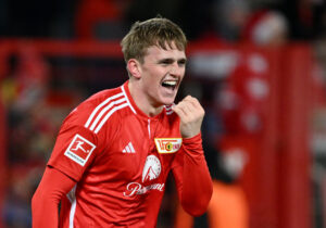 Mikkel Kaufmann scorer sit første mål for Union Berlin. Se målet her.