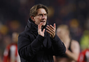 Thomas Frank fejrer sejren hjemme mod Luton.