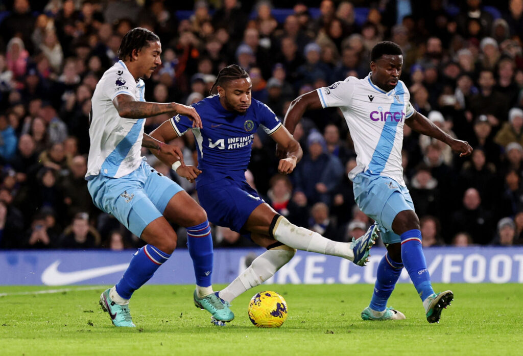 Nkunku i kamp for Chelsea mod Crystal Palace i Premier League.