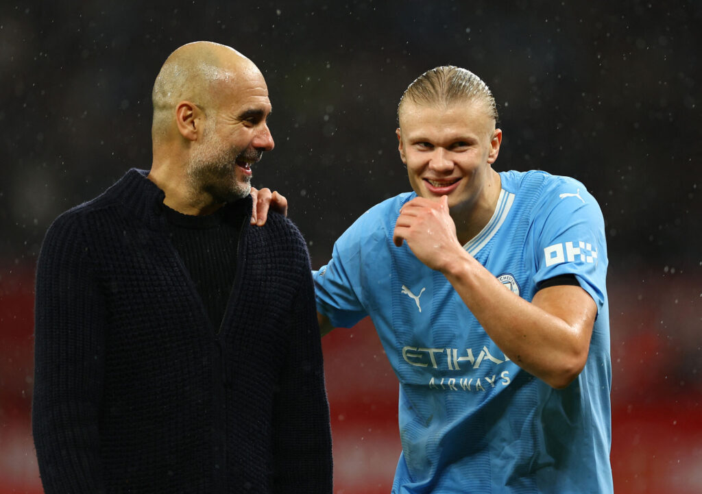 Pep Guardiola melder Haaland ude med skade.