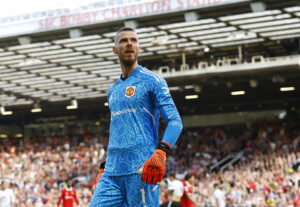 David de Gea i aktion for Manchester United.