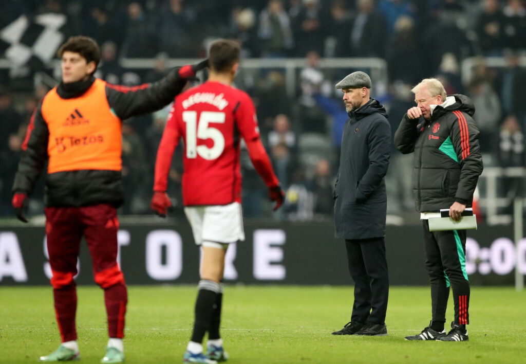 Erik Ten Hag efter Manchester Uniteds nederlag til Newcastle.