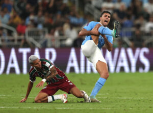 Rodri udgik med en skade for Manchester City mod Fluminense.