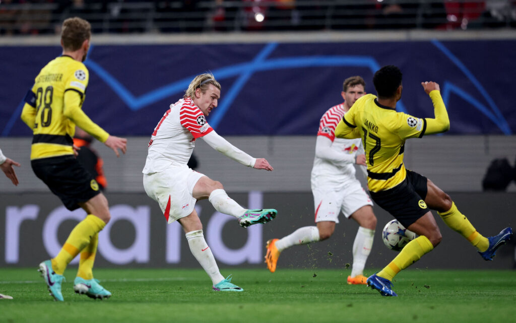 Emil Forsberg i sin muligvis sidste Champions League kamp for RB Leipzig mod Young Boys.