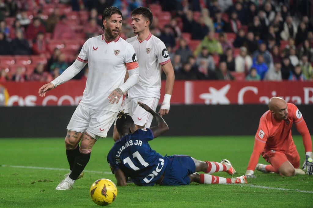 Sergio Ramos i kampen mod Athletic Bilbao for Sevilla.