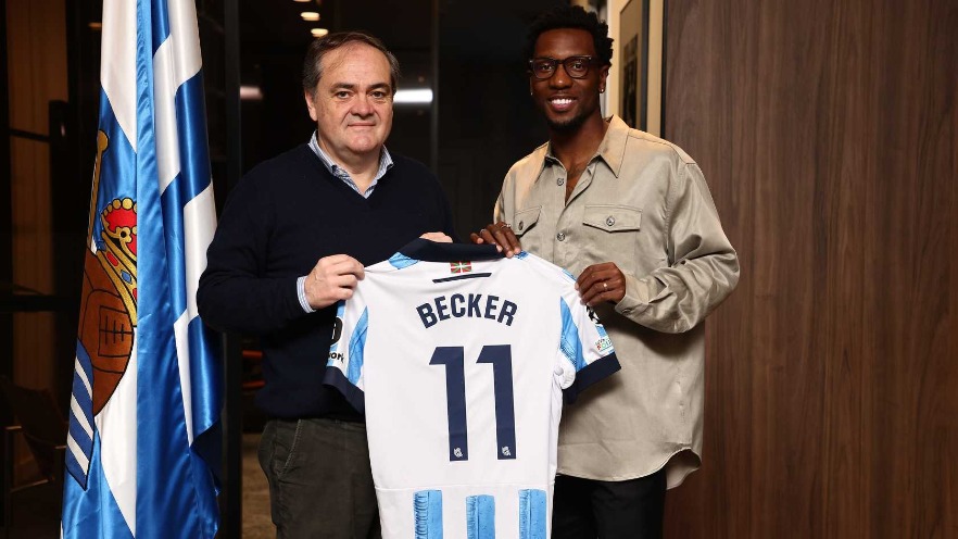 Sheraldo Becker præsenteres i Real Sociedad