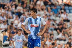 Luca Kjerrumgaard scorede to gange for OB i testkampen mod Elfsborg.