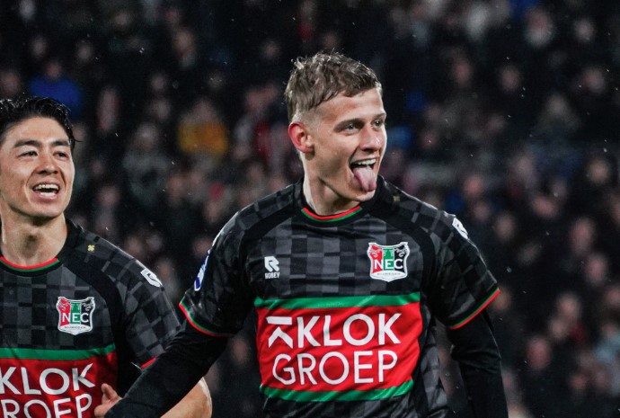 Magnus Mattsson scorede for Nijmegen mod Feyenoord.