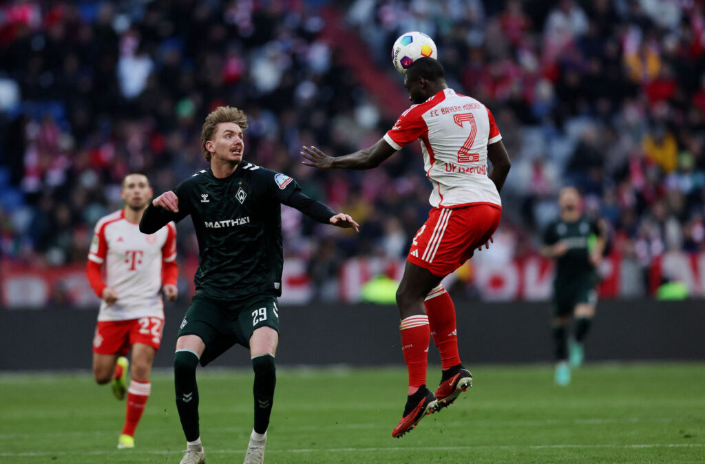 Bayern spillede søndag eftermiddag mod Werder Bremen.