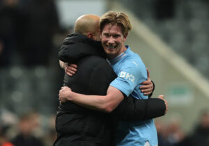 Kevin De Bruyne er tilbage i aktion for Manchester City.