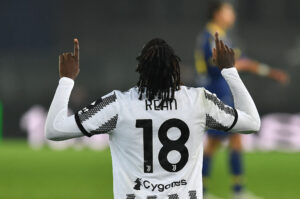 Moise Kean jubler for Juventus