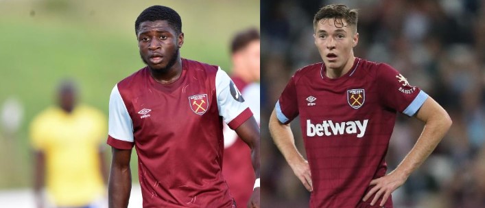 West Ham sælger Conor Coventry og udlejer Gideon Kodua.