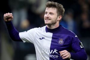 Anders Dreyer blev matchvinder søndag aften, da Anderlecht slog Gent 1-0.