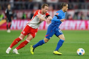 Se højdepunkter fra Bundesliga-kampen mellem Bayern München og RB Leipzig.