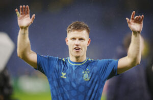 Brøndbys Patrick Pentz efter superligakampen mellem Brøndby IF og FC Midtjylland på Brøndby Stadion søndag den 18. februar 2024.