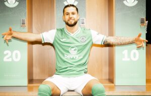 Emiliano Marcondes scorede i Edinburg-derbyet mod Hearts.