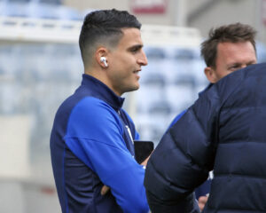 Mohamed Elyounoussi før en FCK kamp ved Atlantic Cup