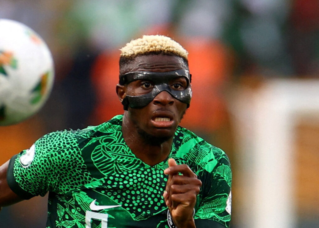 Victor Osimhen i en landskamp for Nigeria