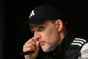 Thomas Tuchel iført Bayerns træningstøj