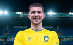 Jordi Vanlerberghe er udgået med en skade i sin uofficielle debut for Brøndby.